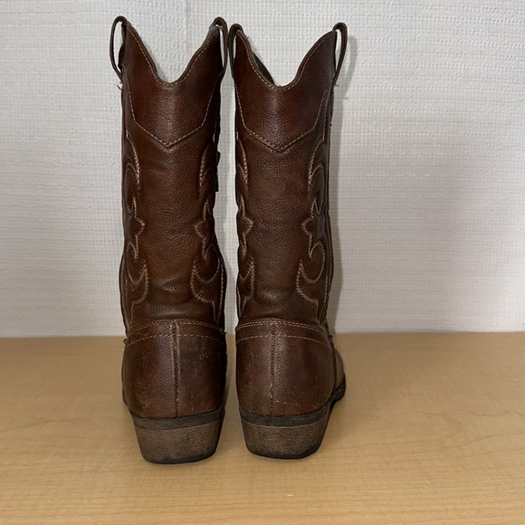 CAT & JACK Cowgirl Zip Up Brown Boots Girls Youth Size 3 - Picture 6 of 6